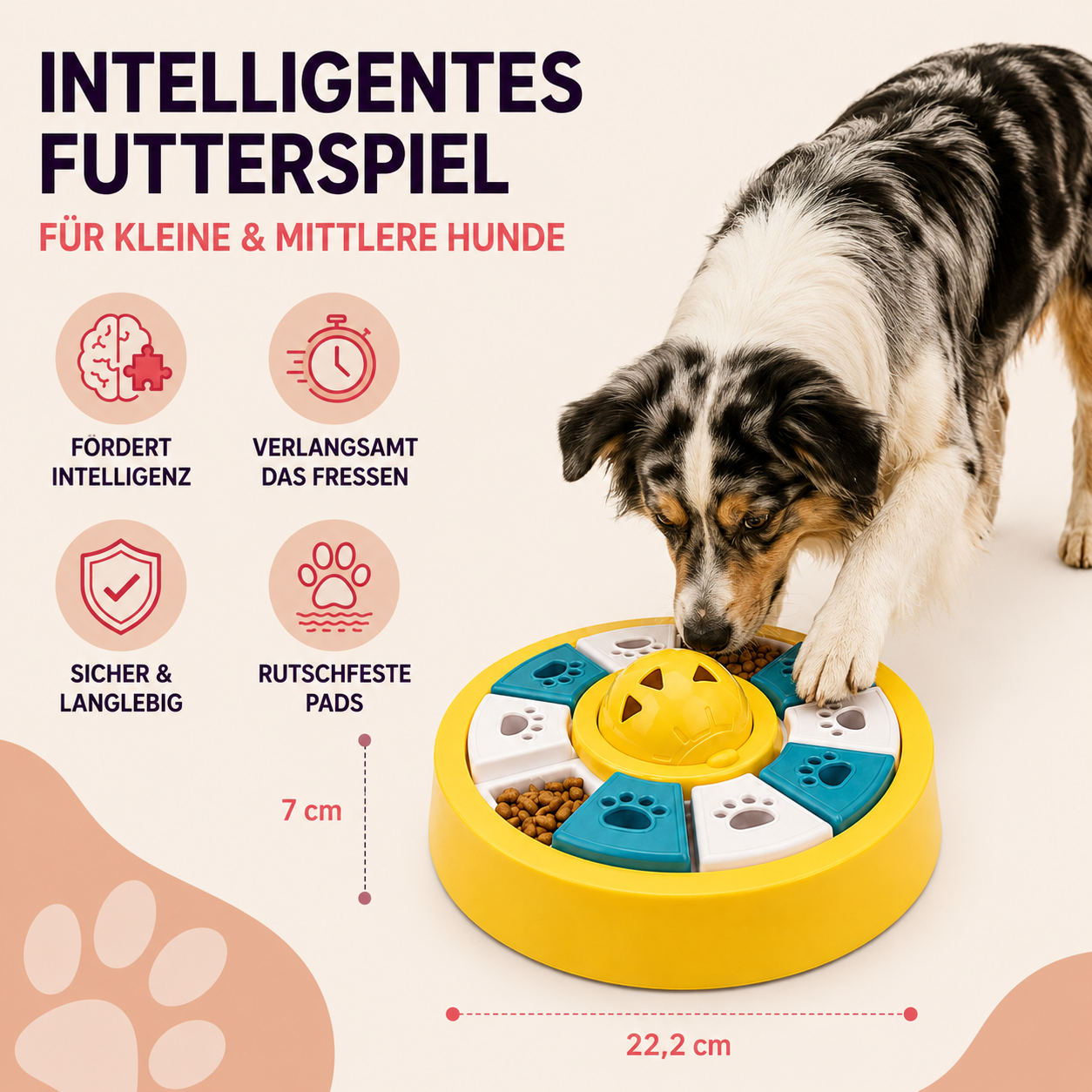 Anti-Schling Puzzle-Napf – Spiel, Förderung und langsameres Fressen