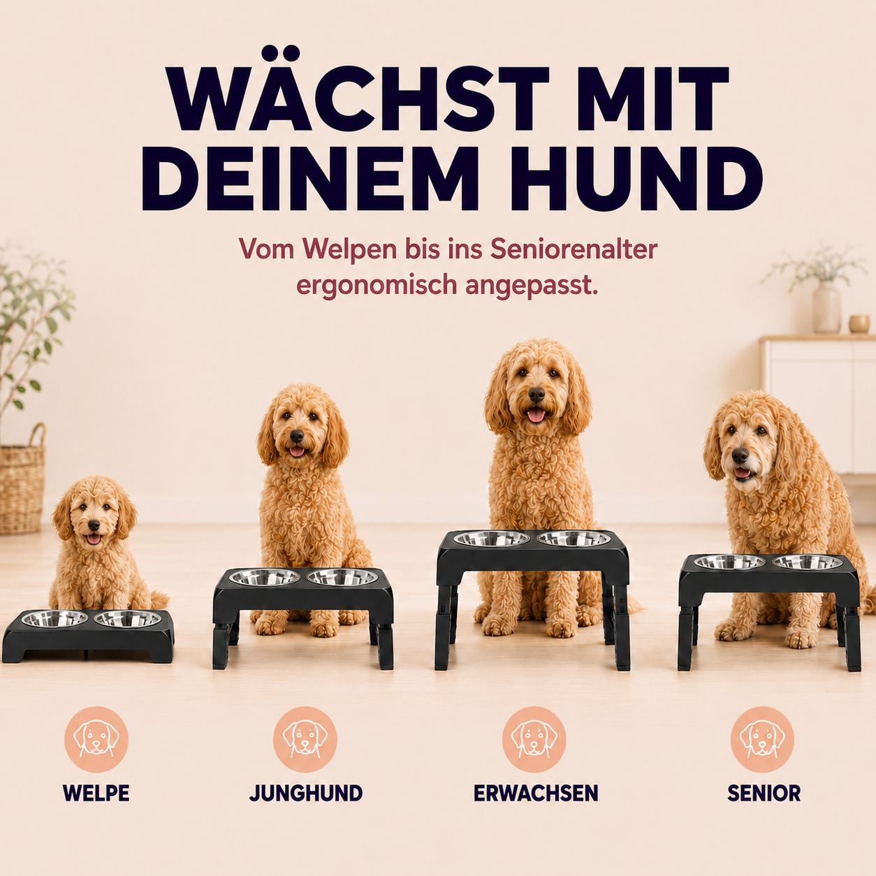 Höhenverstellbarer Futternapf – ergonomisch füttern