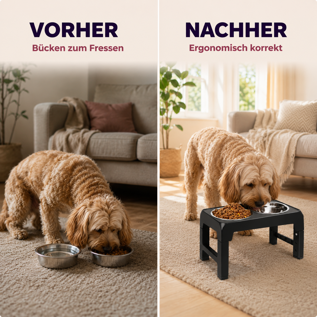 Höhenverstellbarer Futternapf – ergonomisch füttern