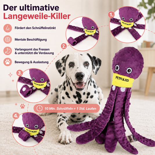 Hundespielzeug Oktopus – Spielspaß und langsameres Fressen in einem