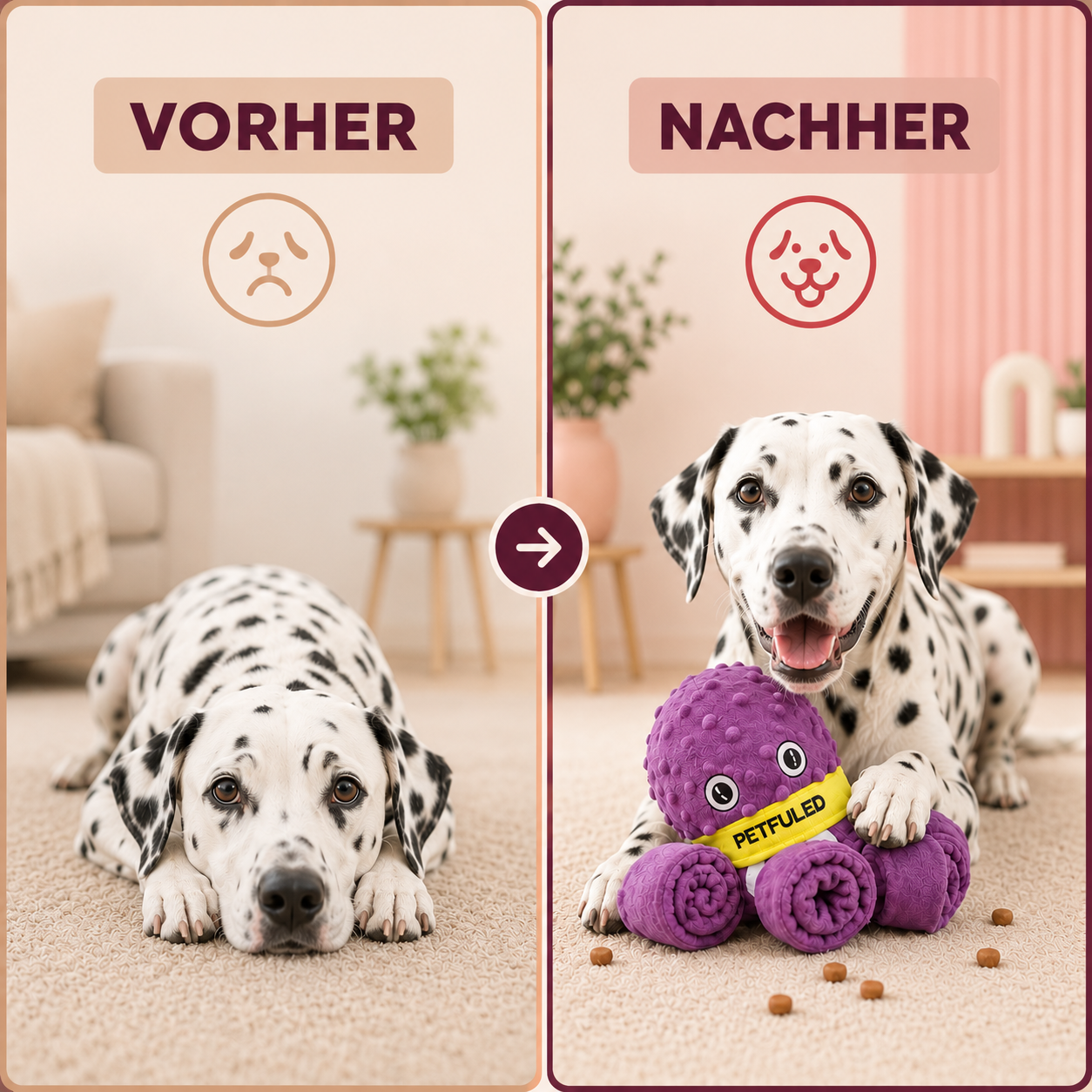 Hundespielzeug Oktopus – Spielspaß und langsameres Fressen in einem
