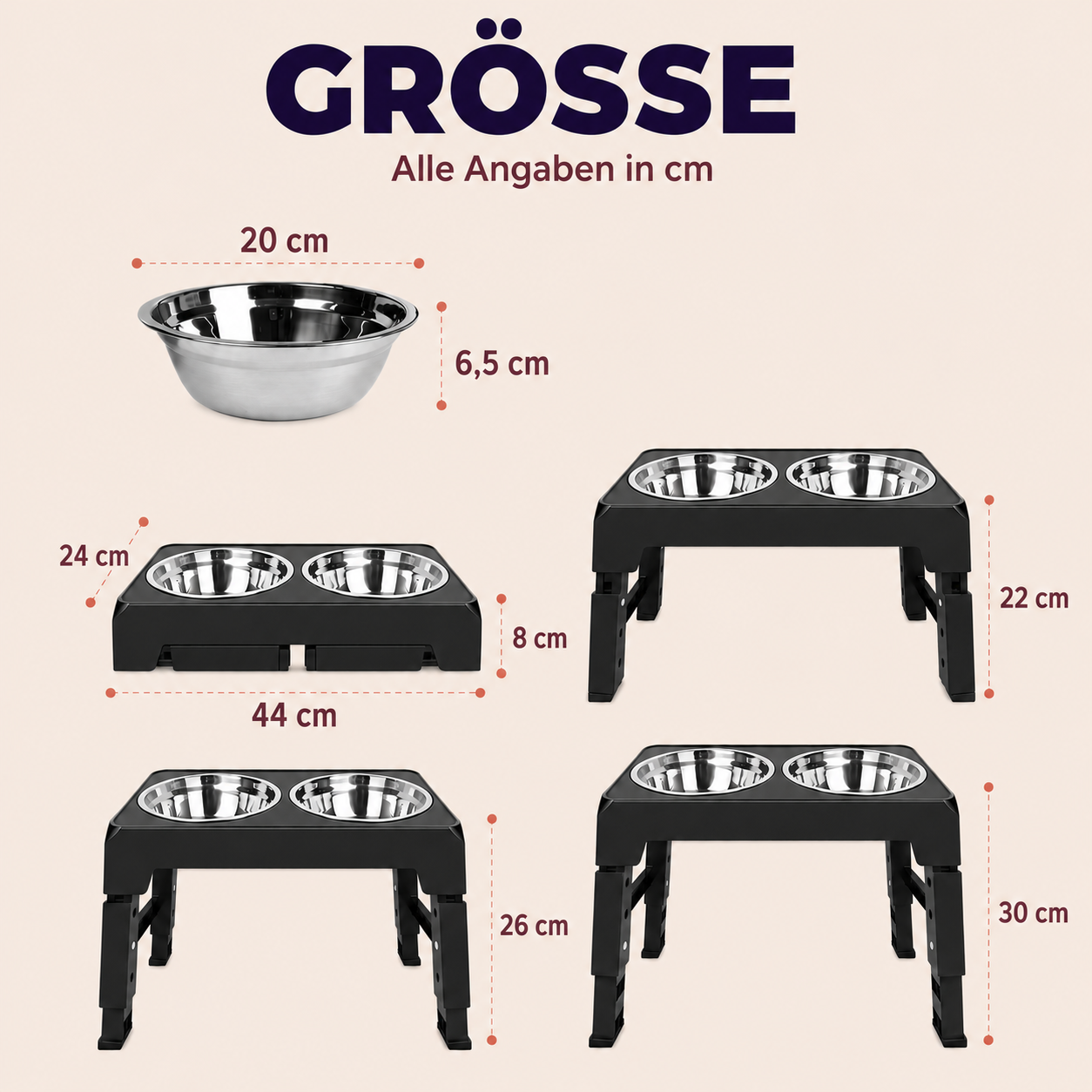 Höhenverstellbarer Futternapf – ergonomisch füttern